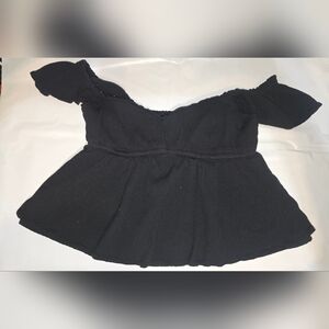 Hollister Off-Shoulder Black Crop Top